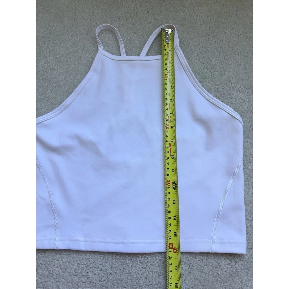 2PC -Lululemon 8 Align Tank Top Olive + Wunder Train High Neck Crossback white